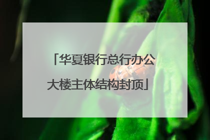 华夏银行总行办公大楼主体结构封顶