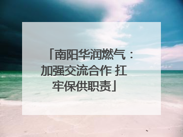 南阳华润燃气：加强交流合作 扛牢保供职责