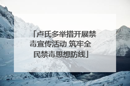 卢氏多举措开展禁毒宣传活动 筑牢全民禁毒思想防线