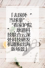 去国外“当球童”、“看家护院”，康迪科技联合云深处科技研发机器狗出海新场景
