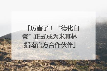 厉害了！“德化白瓷”正式成为米其林指南官方合作伙伴