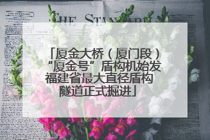 厦金大桥（厦门段）“厦金号”盾构机始发 福建省最大直径盾构隧道正式掘进