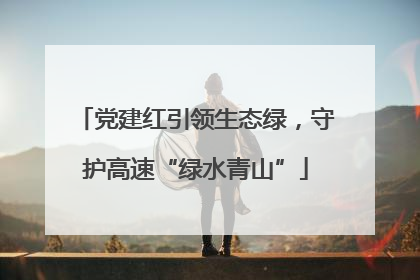 党建红引领生态绿，守护高速“绿水青山”