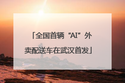 全国首辆“AI”外卖配送车在武汉首发