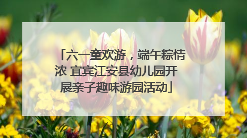 六一童欢游，端午粽情浓 宜宾江安县幼儿园开展亲子趣味游园活动