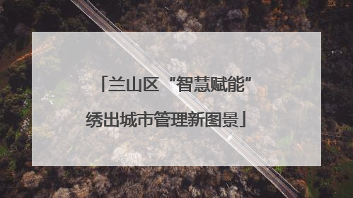 兰山区“智慧赋能”绣出城市管理新图景