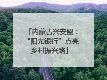 内蒙古兴安盟：“阳光银行”点亮乡村振兴路
