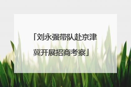 刘永强带队赴京津冀开展招商考察