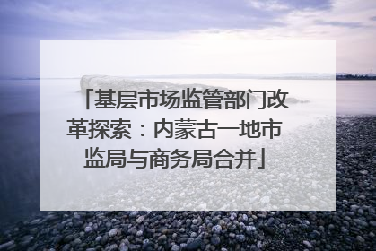 基层市场监管部门改革探索：内蒙古一地市监局与商务局合并