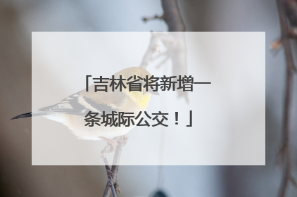 吉林省将新增一条城际公交！