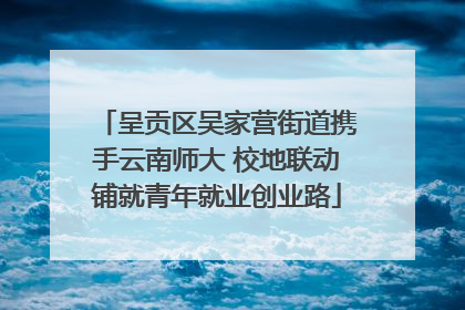 呈贡区吴家营街道携手云南师大 校地联动铺就青年就业创业路