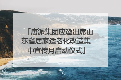 唐派集团应邀出席山东省居家适老化改造集中宣传月启动仪式