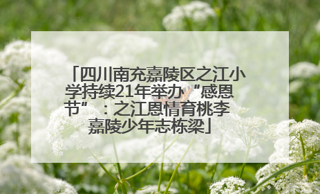 四川南充嘉陵区之江小学持续21年举办“感恩节”：之江恩情育桃李 嘉陵少年志栋梁