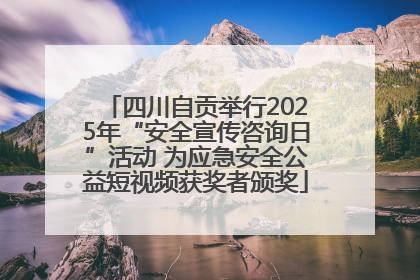 四川自贡举行2025年“安全宣传咨询日”活动 为应急安全公益短视频获奖者颁奖
