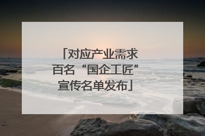 对应产业需求 百名“国企工匠”宣传名单发布