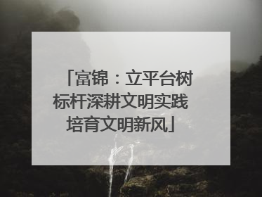 富锦：立平台树标杆深耕文明实践培育文明新风