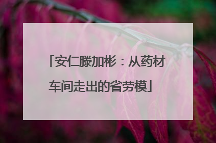 安仁滕加彬：从药材车间走出的省劳模