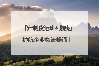 定制货运班列提速 护航企业物流畅通