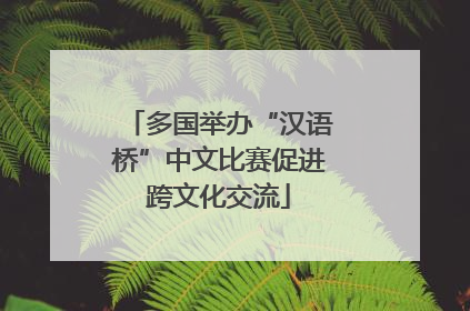 多国举办“汉语桥”中文比赛促进跨文化交流