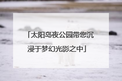 太阳岛夜公园带您沉浸于梦幻光影之中