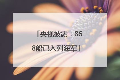 央视披露：868船已入列海军