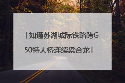 如通苏湖城际铁路跨G50特大桥连续梁合龙