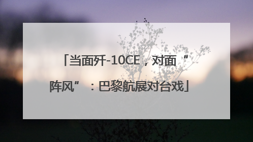 当面歼-10CE，对面“阵风”：巴黎航展对台戏