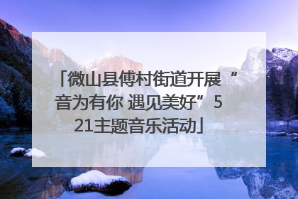 微山县傅村街道开展“音为有你 遇见美好”521主题音乐活动