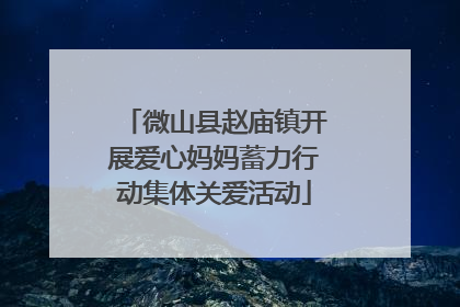 微山县赵庙镇开展爱心妈妈蓄力行动集体关爱活动