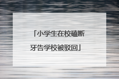 小学生在校磕断牙告学校被驳回