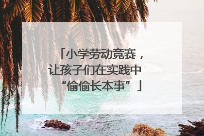 小学劳动竞赛,让孩子们在实践中“偷偷长本事”