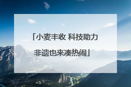 小麦丰收 科技助力 非遗也来凑热闹
