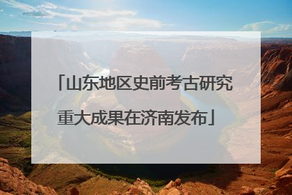 山东地区史前考古研究重大成果在济南发布