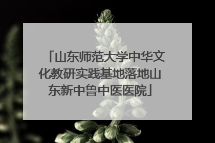 山东师范大学中华文化教研实践基地落地山东新中鲁中医医院