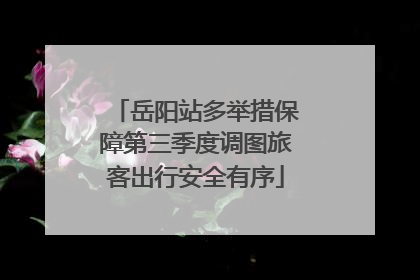 岳阳站多举措保障第三季度调图旅客出行安全有序