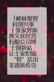 峰林聚智 科创兴张丨张家界旅典文化经营有限公司博士创新站：让土家织锦“智”造出非遗新传奇