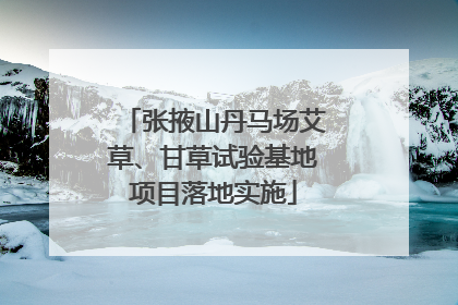 张掖山丹马场艾草、甘草试验基地项目落地实施