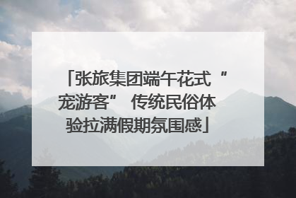 张旅集团端午花式“宠游客” 传统民俗体验拉满假期氛围感