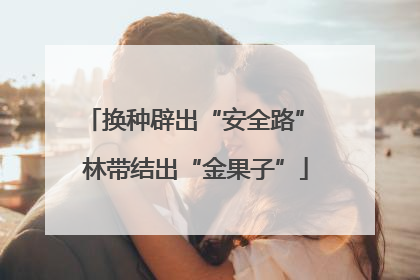 换种辟出“安全路” 林带结出“金果子”