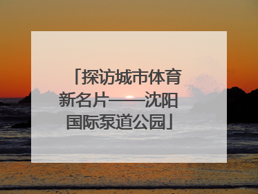 探访城市体育新名片——沈阳国际泵道公园