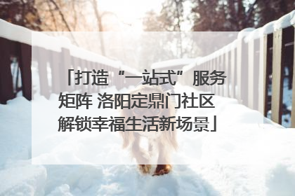 打造“一站式”服务矩阵 洛阳定鼎门社区解锁幸福生活新场景