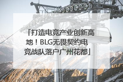 打造电竞产业创新高地！BLG无畏契约电竞战队落户广州花都