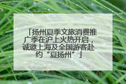 扬州夏季文旅消费推广季在沪上火热开启，诚邀上海及全国游客赴约“夏扬州”