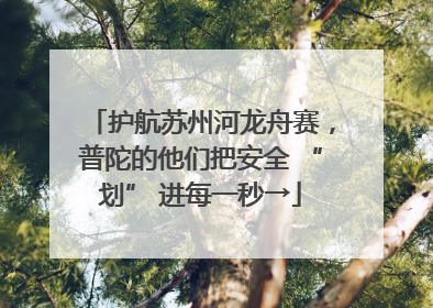 护航苏州河龙舟赛，普陀的他们把安全 “划” 进每一秒→