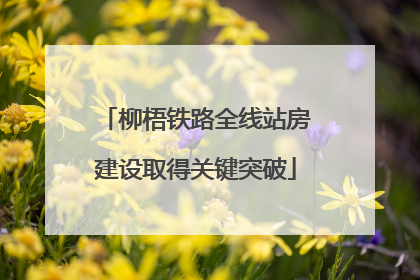 柳梧铁路全线站房建设取得关键突破