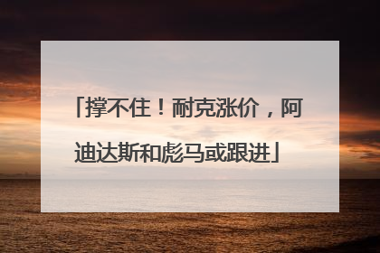 撑不住！耐克涨价，阿迪达斯和彪马或跟进