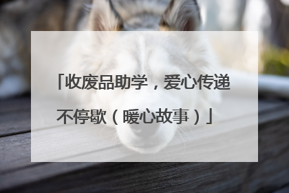 收废品助学，爱心传递不停歇（暖心故事）