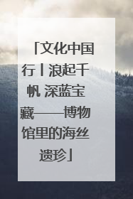 文化中国行丨浪起千帆 深蓝宝藏——博物馆里的海丝遗珍