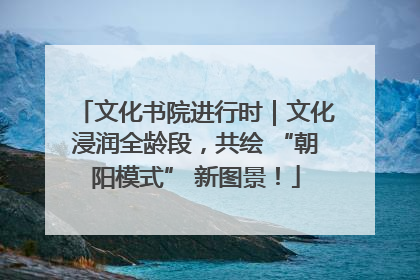 文化书院进行时｜文化浸润全龄段，共绘 “朝阳模式” 新图景！