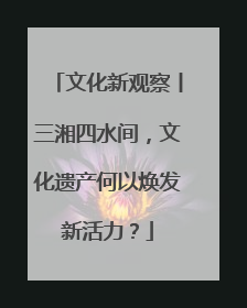 文化新观察丨三湘四水间，文化遗产何以焕发新活力？